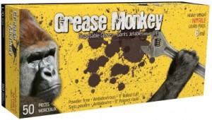 Grease Monkey 8.0mil nitrile gloves - carolina laboratories vancouver