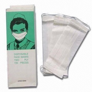 Disposable paper face mask