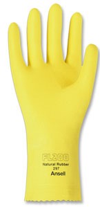 L Series Economy Yellow Flock Lined Latex Chem Resistant