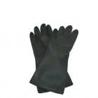 natural latex black reuseable gloves - caro lab