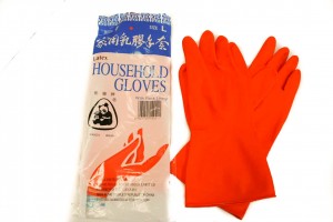 latex gloves - Panda Household Flock Lined (4)