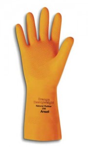 latex gloves - orange heavyweight