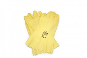 natural latex reuseable gloves - caro lab